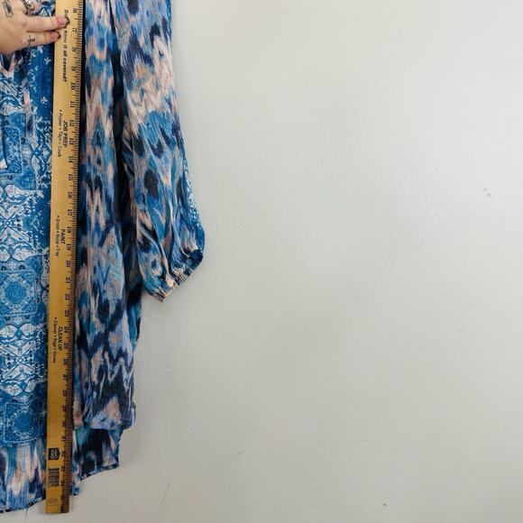 Fred David Blue And Pink Boho Tunic Women’s Size 2X - Picture 5 of 7
